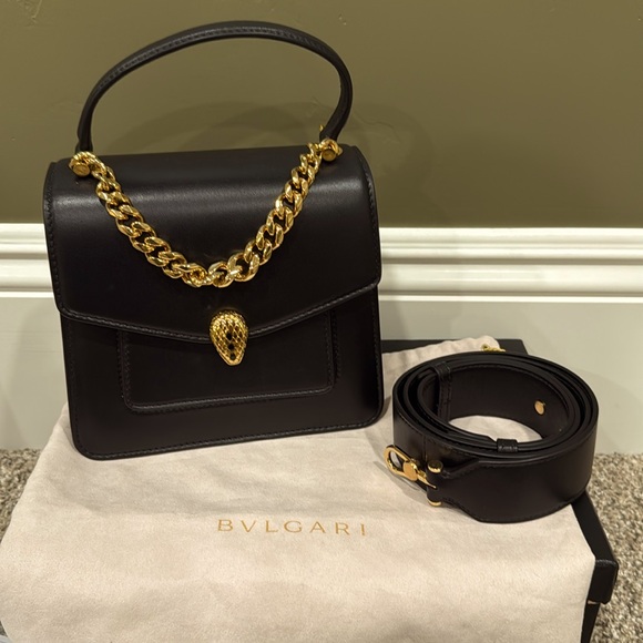 BVLGARI Handbags - NEW BVLGARI FOREVER TOP MAXI TWO WAY with Crossbody strap and COA and dust bag